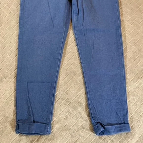 Levis Womens 29 Denim Jeans Blue Skinny Ankle Cuffed Mid Rise White Tab Stretch - Picture 2 of 10